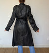 Black Leather Trench Coat