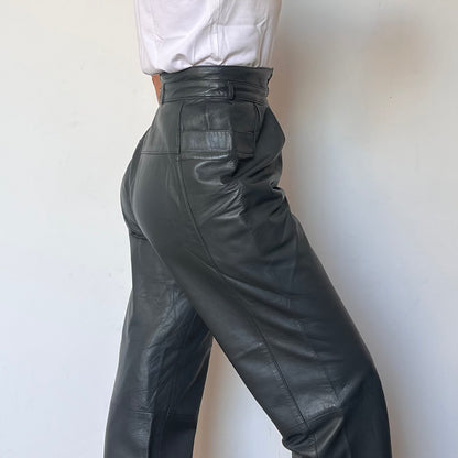 Gray Leather trousers