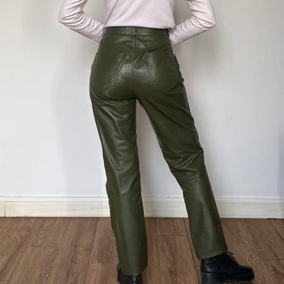 Green Leather trousers