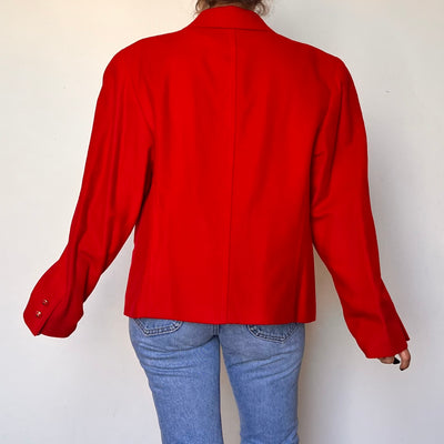 Vintage red wool Cashmere Blazer