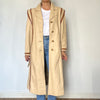 Vintage Beige Leather Trench coat