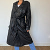 Black Leather Trench Coat