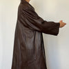 Vintage brown Leather Overcoat