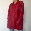 Vintage Oversized Red leather jacket