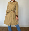 Vintage Trench Coat with belt & hood