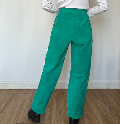 Vintage Green Leather trousers