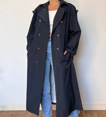 Vintage 1990s blue Trench Coat