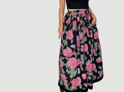 Vintage Floral pocket skirt