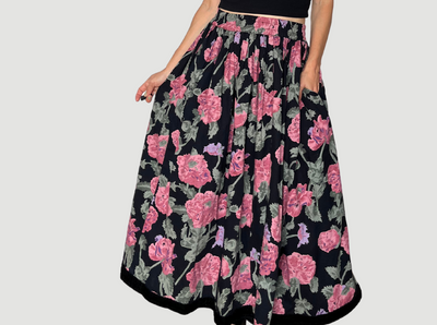 Vintage Floral pocket skirt