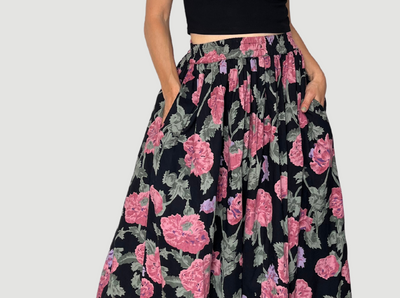 Vintage Floral pocket skirt