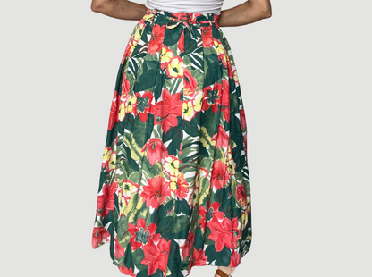 Vintage Floral Maxi Skirt