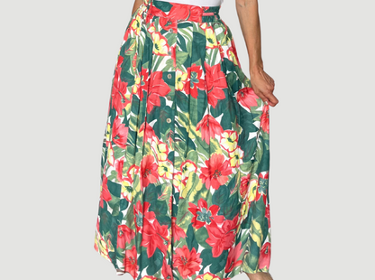 Vintage Floral Maxi Skirt