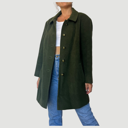Vintage Green Wool Coat