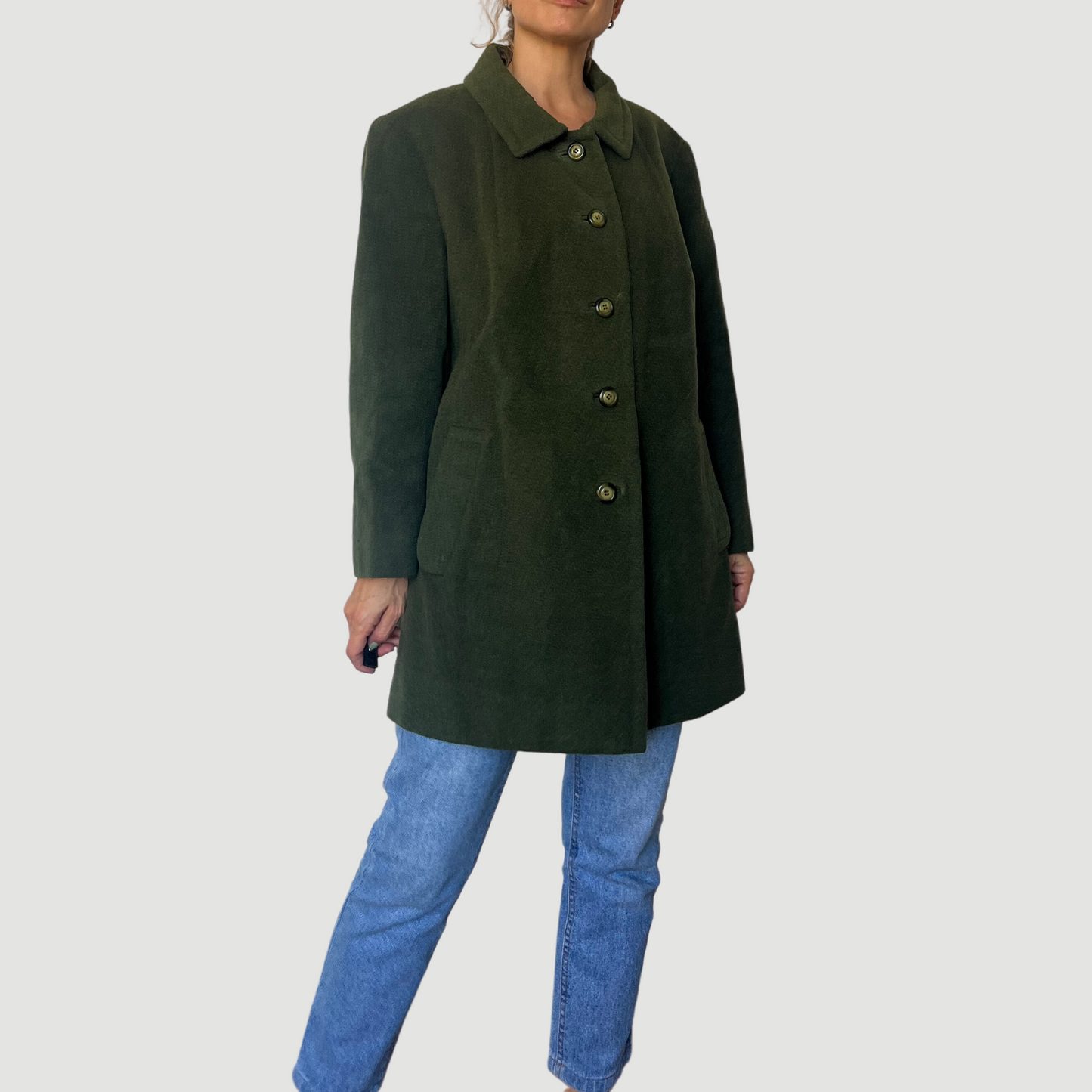 Vintage Green Wool Coat