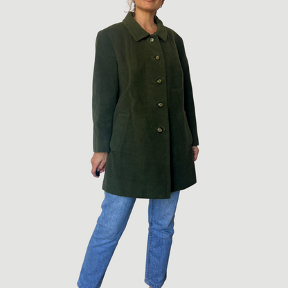 Vintage Green Wool Coat