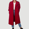 Vintage Red Long Wool Coat