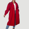 Vintage Red Long Wool Coat