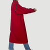 Vintage Red Long Wool Coat