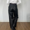 Black Leather trousers with belt