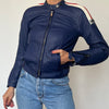 Vintage crop moto leather jacket