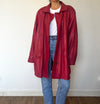 Vintage Oversized Red leather jacket