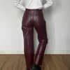 Burgundy Leather trousers