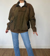 Vintage green Leather Bomber Jacket