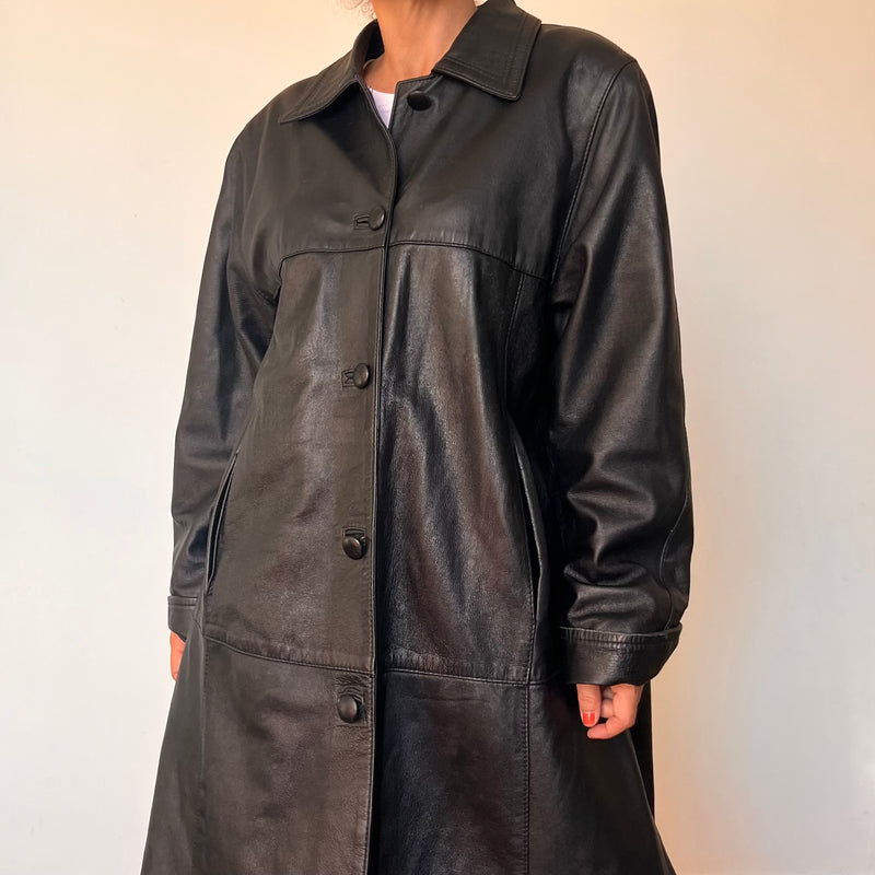 Vintage Leather overcoat