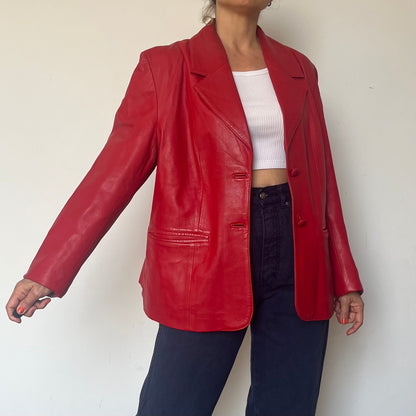 Vintage Red leather jacket