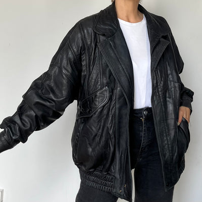 vintage Bomber leather jacket