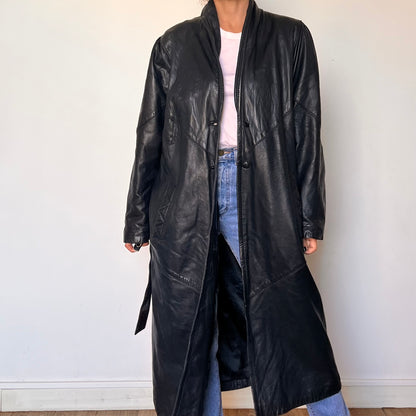 Vintage long trench coat with belt