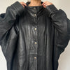 Vintage Batwing black Leather coat