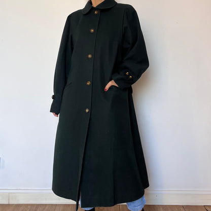 Vintage woman Loden Wool Long Coat