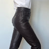 Brown Leather trousers by Guess