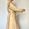 Vintage Beige Leather Trench coat