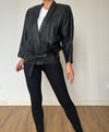 Vintage crop Leather Jacket