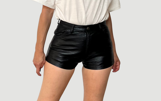 Black Leather Shorts