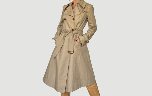 Vintage Beige Trench Coat