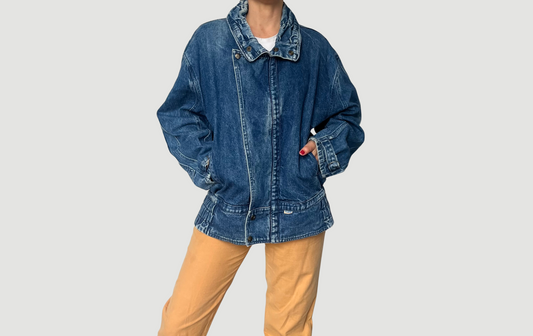 Vintage blue Denim Oversized jacket