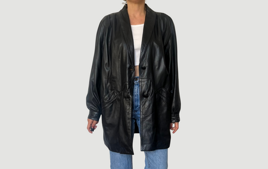 Vintage Leather Blazer Jacket