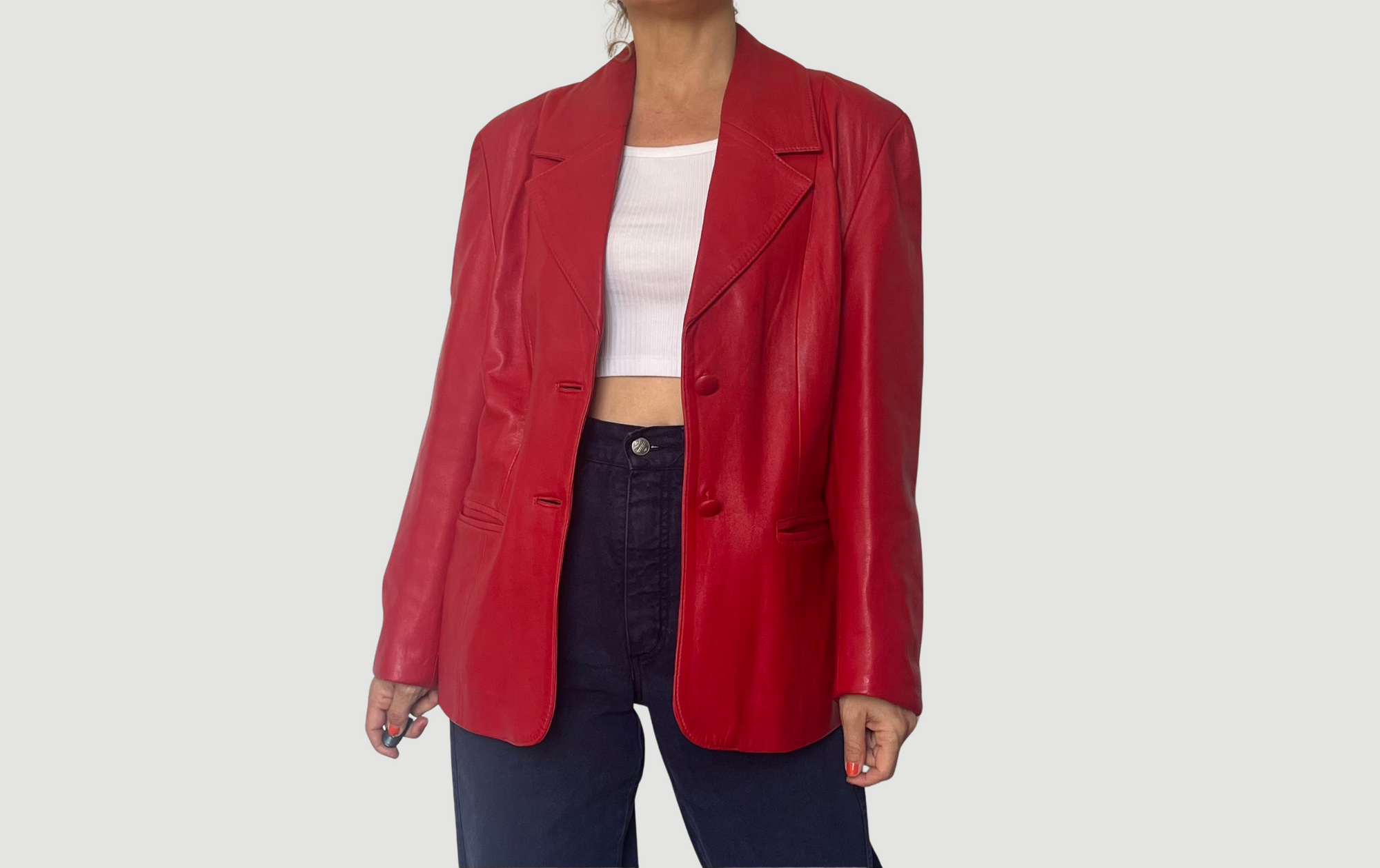 Vintage Red leather jacket