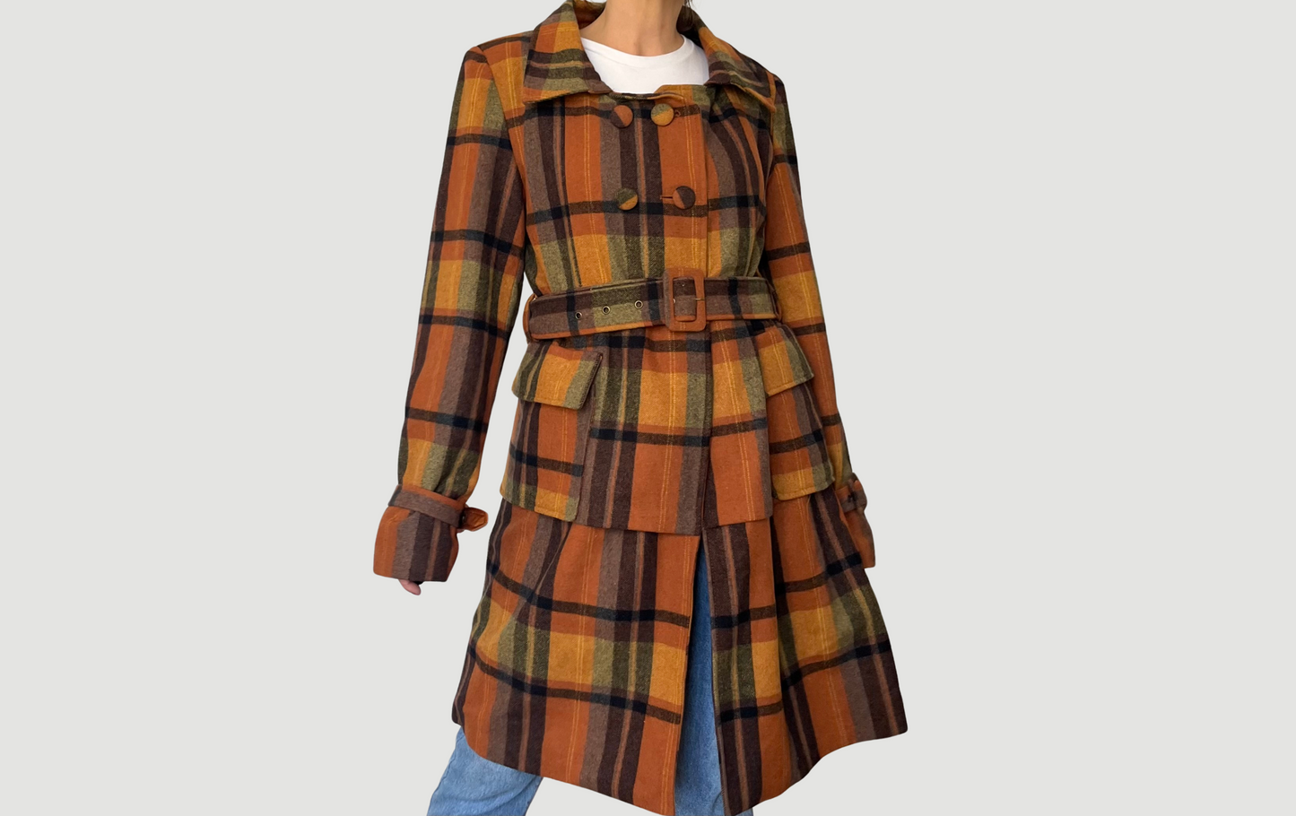 Vintage Plaid Coat by Lee Cooper