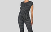 Vintage Striped Jumpsuit