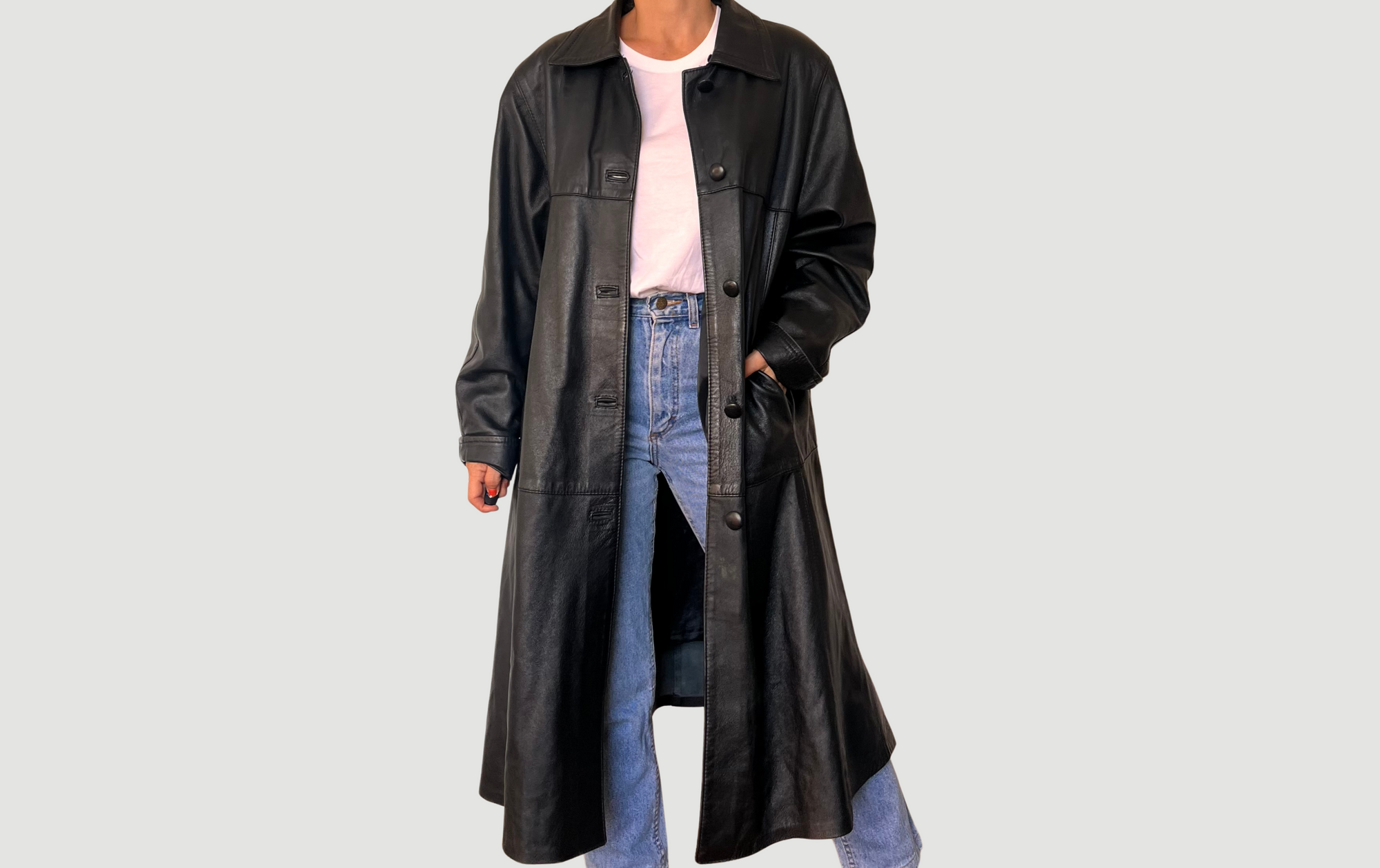 Vintage Leather overcoat