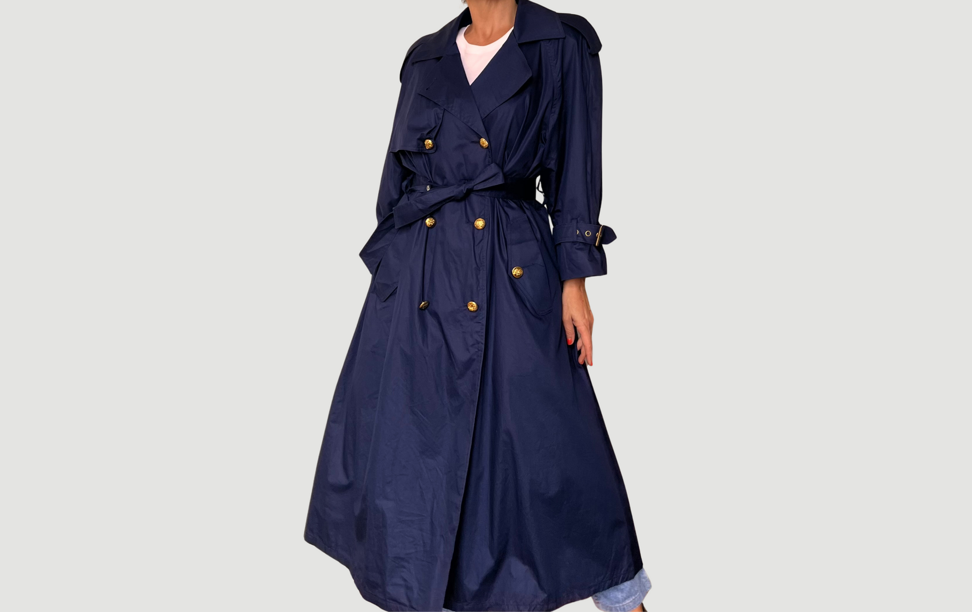 Vintage Blue Trench Coat by London Fog