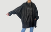 Vintage Batwing black Leather coat