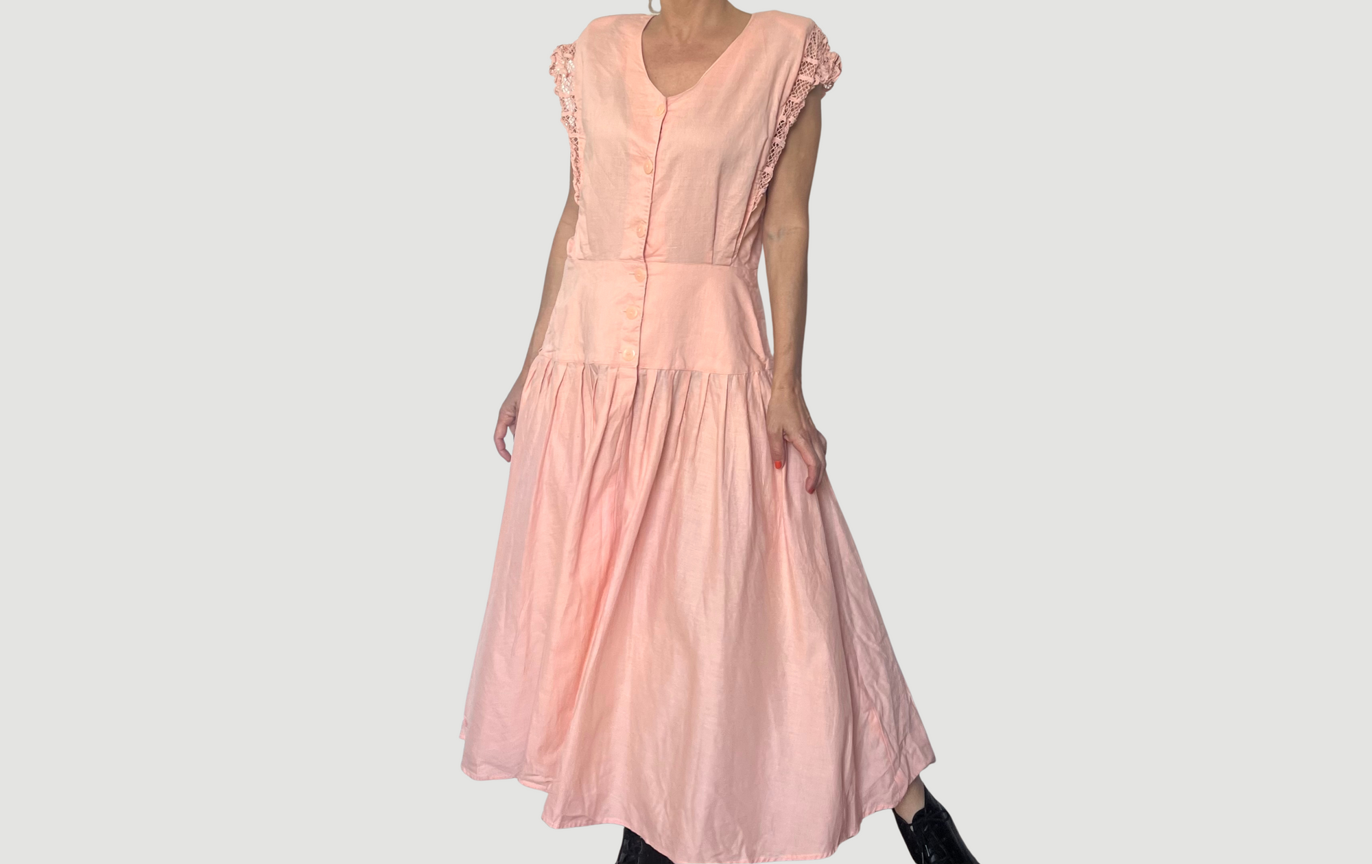 Vintage pink long dress