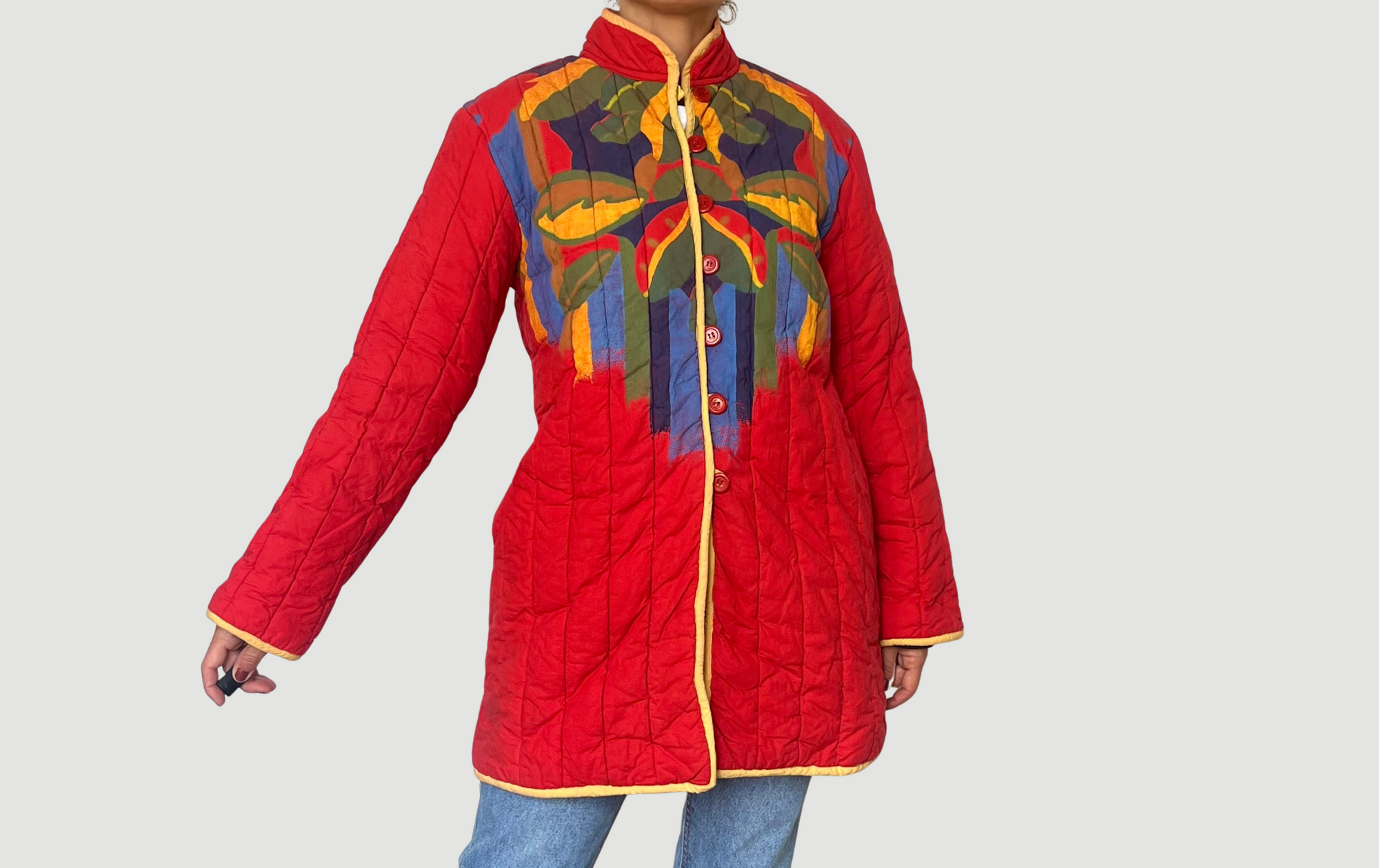 Vintage red quilted Jacket