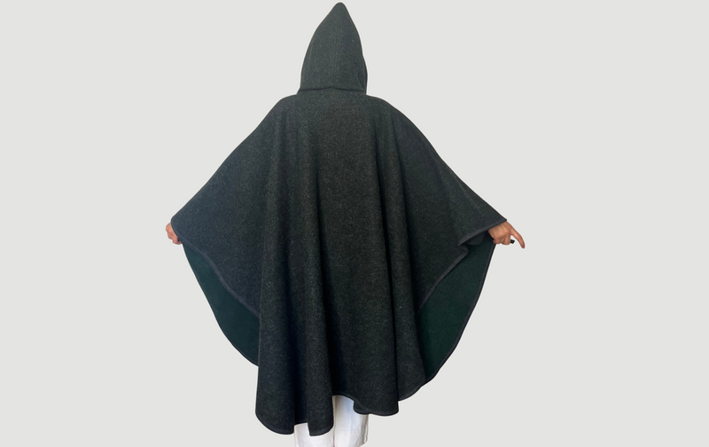 Vintage Austrian wool Cape with hood