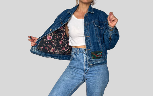 Vintage crop denim jacket
